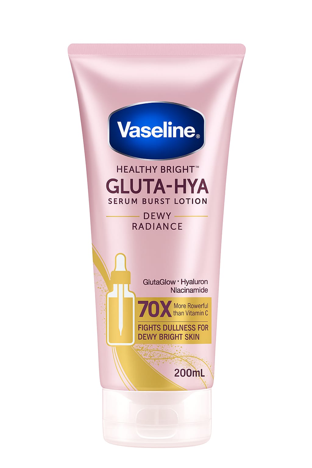 Vaseline Gluta-Hya Serum Burst Lotion 70X Dewy Radiance 200ml